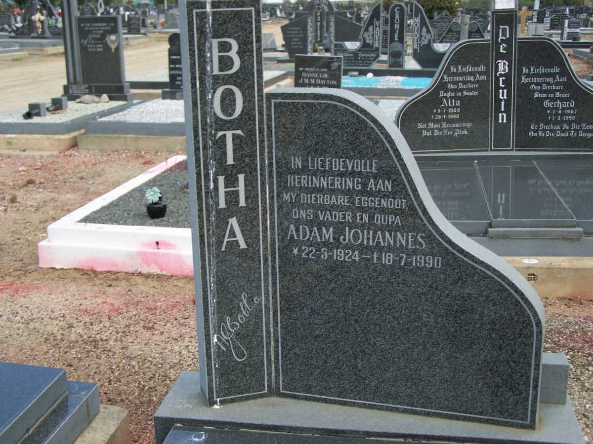 BOTHA Adam Johannes 1924-1990