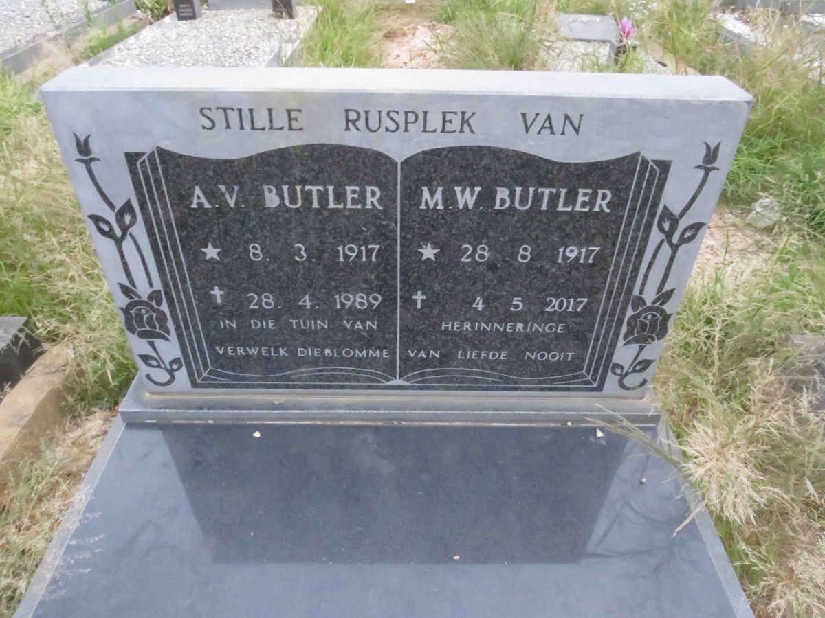 BUTLER A.V. 1917-1989 &amp; M.W. 1917-2017