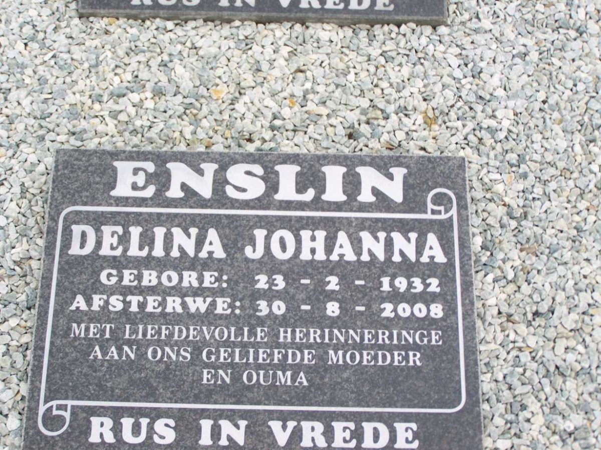 ENSLIN  Delina Johanna 1932-2008