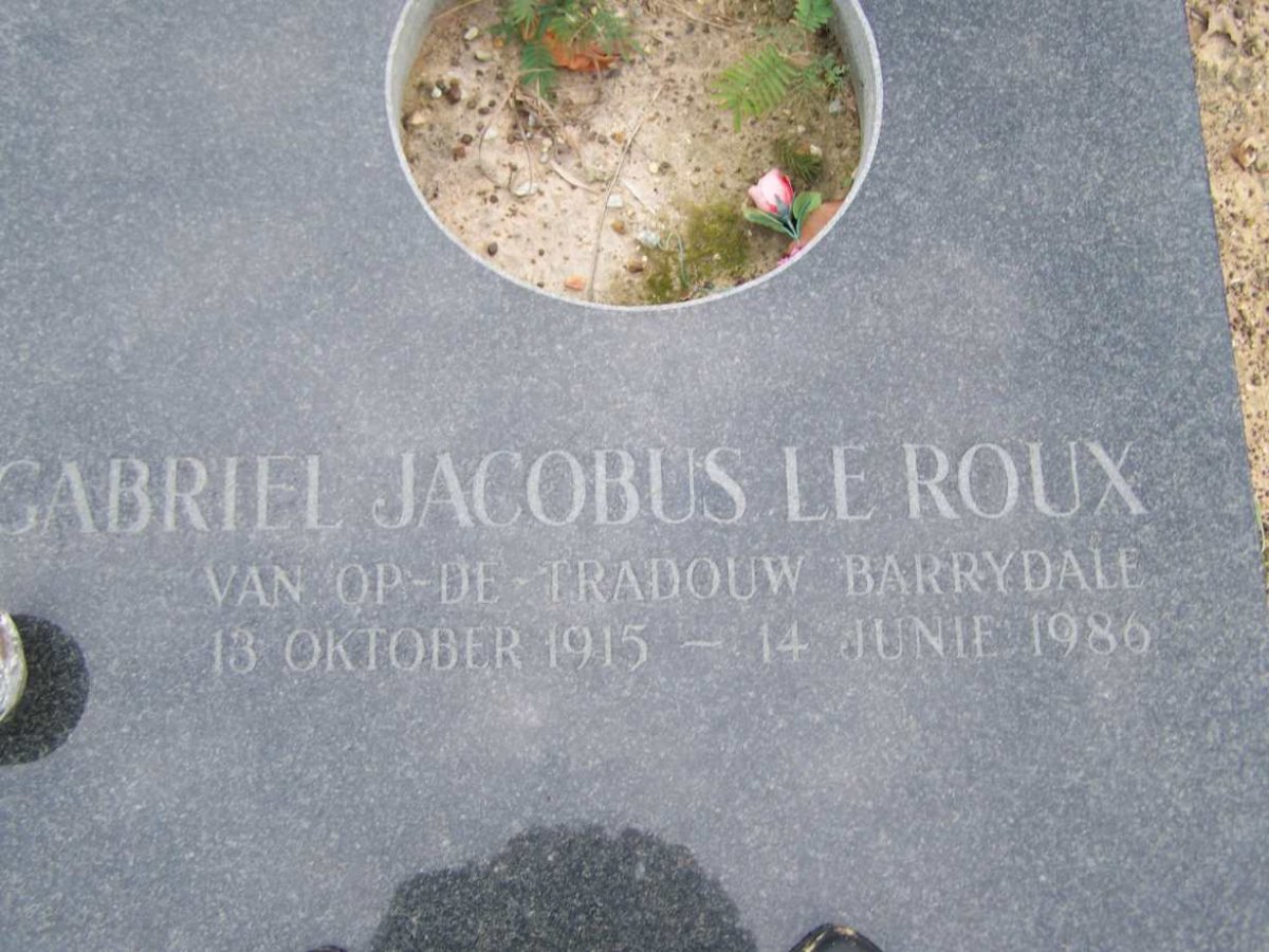 ROUX Gabriel Jacobus, le 1915-1986