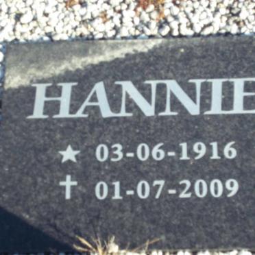 ? Hannie 1916-2009