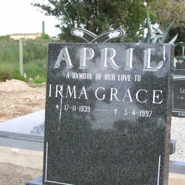 APRIL Irma Grace 1939-1997