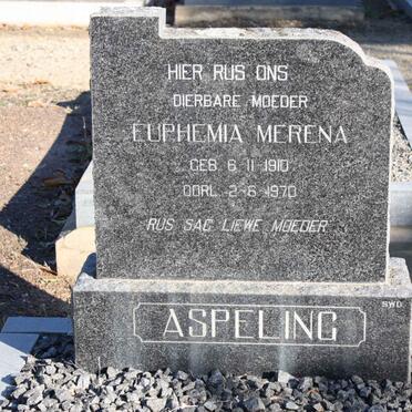 ASPELING Euphemia Merena 1910-1970