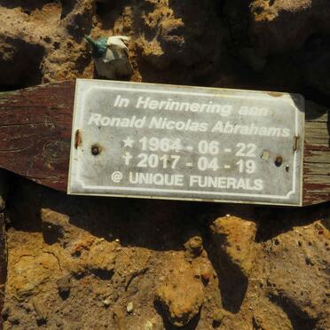 ABRAHAMS Ronald Nicolas 1964-2017