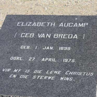 AUCAMP Elizabeth nee VAN BREDA 1898-1975