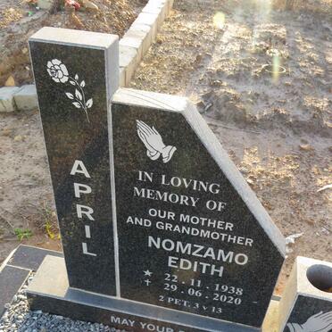 APRIL Nomzamo Edith 1938-2020