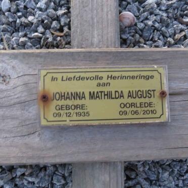 AUGUST Johanna Mathilda 1935-2010