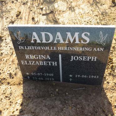 ADAMS Joseph 1943- & Regina Elizabeth 1940-2019