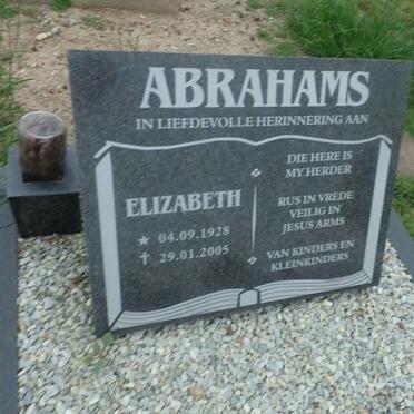 ABRAHAMS Elizabeth 1928-2005