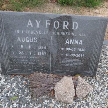 AYFORD Augus 1934-1997 &amp; Anna 1936-2011