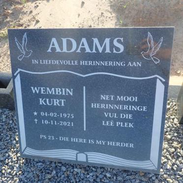 ADAMS Wembin Kurt 1975-2021