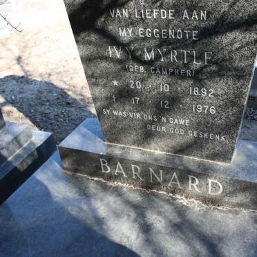 BARNARD Ivy Myrtle nee CAMPHER 1892-1976