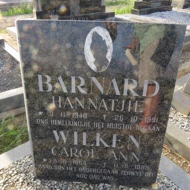 BARNARD Hannatjie 1940-1991 :: WILKEN Carol Ann 1964-1989