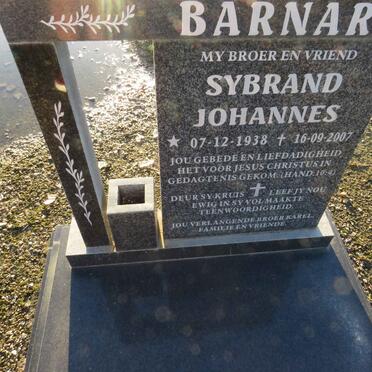 BARNARD Sybrand Johannes 1938-2007