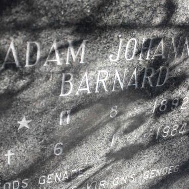 BARNARD Adam Johannes 1892-1984