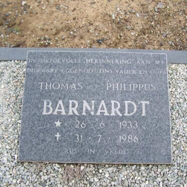 BARNARDT Thomas Philippus 1933-1986