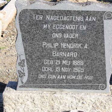 BARNARD Philip Hendrik A. 1888-1965