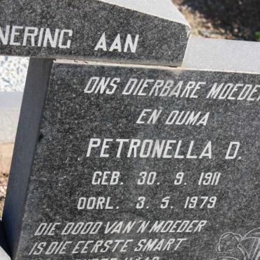 BARNARD Petronella D. 1911-1979