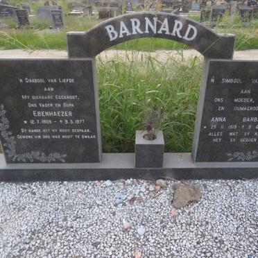 BARNARD Ebenhaezer 1909-1977 & Anna Barbara 1919-1996