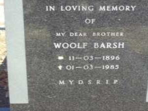 BARSH Woolf 1896-1985