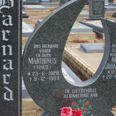 BARNARD Marthinus 1928-1994 &amp; Magrieta Johanna 1918-1990