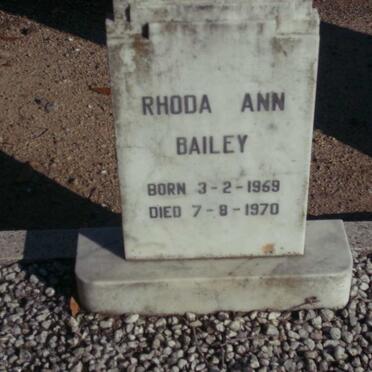 BAILEY Rhoda Ann 1969-1970