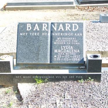 BARNARD Lydia Magdalena nee BOTHA 1927-1984