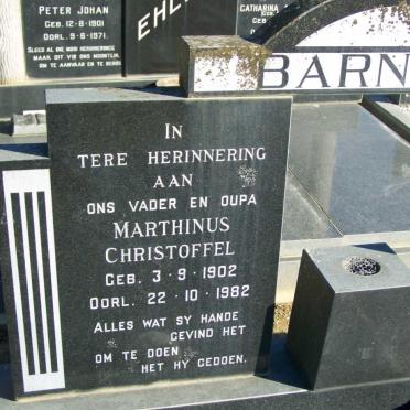 BARNARD Marthinus Christoffel 1902-1982 &amp; Rosina Magdelena BARNARD 1902-1971