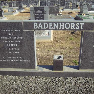 BADENHORST Casper 1908-1976 &amp; Maria Elizabeth 1917-1988