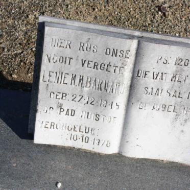 BARNARD Lenie M.M. 1945-1970