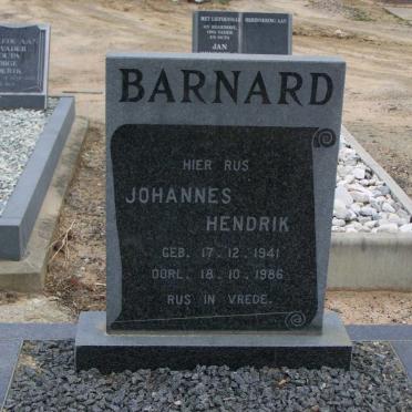 BARNARD Johannes Hendrik 1941-1986