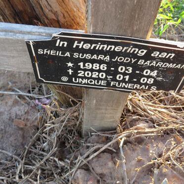 BAARDMAN Sheila Susara Jody 1986-2020