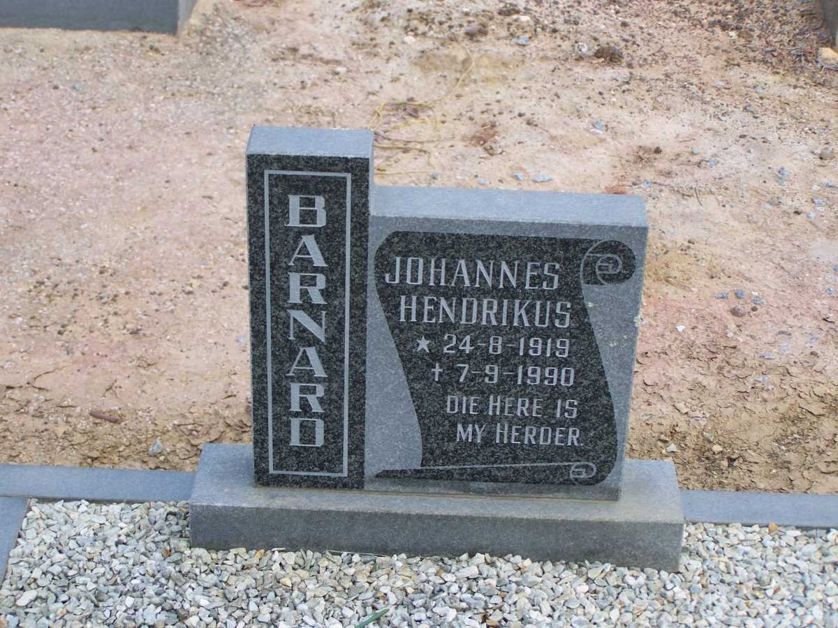 BARNARD Johannes Hendrikus 1919-1990