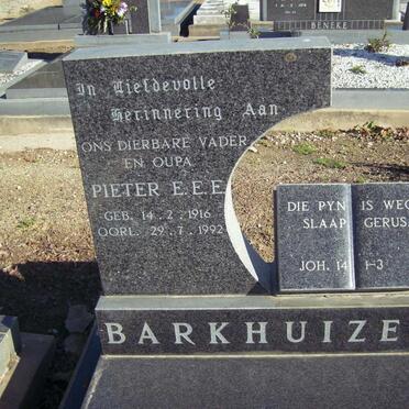 BARKHUIZEN Pieter E.E.E. 1916-1992