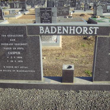 BADENHORST Casper 1908-1976 &amp; Maria Elizabeth 1917-1988