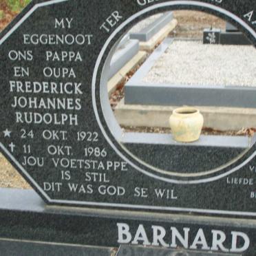 BARNARD Frederick Johannes Rudolph 1922-1986