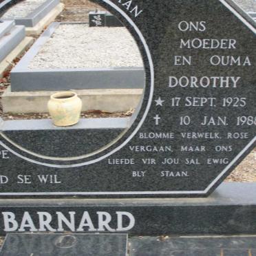 BARNARD Frederick Johannes Rudolph 1922-1986 &amp; Dorothy 1925-1988
