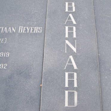 BARNARD Joseph Christiaan Beyers 1919-1992 &amp; Catherina Louisa 1917-1992