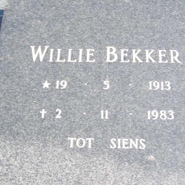 BEKKER Willie 1913-1983