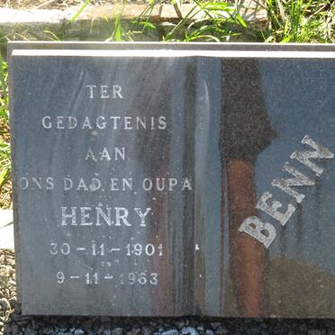 BENN Henry 1901-1963