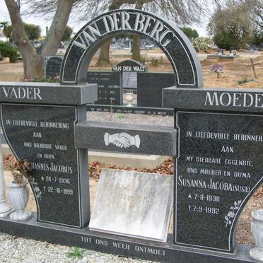 BERG Johannes Jacobus, van der 1936-1999 &amp; Susanna Jacoba 1938-1992