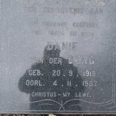 BERG Danie, van der 1919-1987