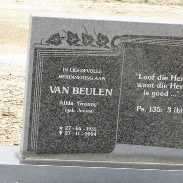 BEULEN Alida, van nee JOOSTE 1935-2004