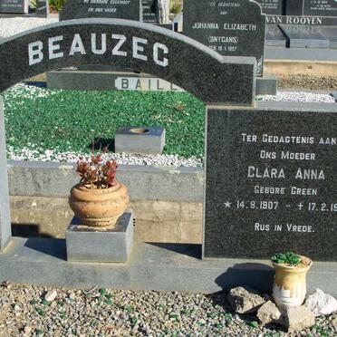 BEAUZEC  Clara Anna nee GREEN 1907-1971
