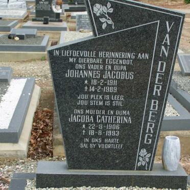 BERG Johannes Jacobus, van der 1911-1989 &amp; Jacoba Catharina 1906-1993
