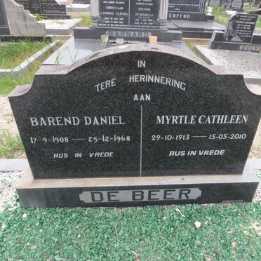 BEER Barend Daniel, de 1908-1968 &amp; Myrtle Cathleen 1913-2010