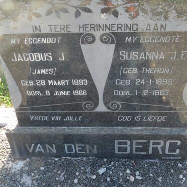 BERG Jacobus J., van den 1893-1966 & Susanna J.E. THERON 1895-1963
