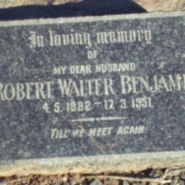 BENJAMIN Robert Walter 1882-1951