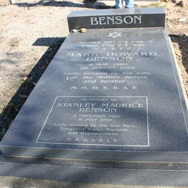 BENSON Mark Howard 1960-2002 :: BENSON Stanley Maurice 1935-1995