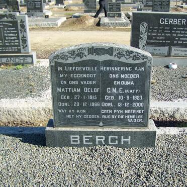 BERGH Mattiam Oelof 1915-1966 &amp; C.M.E. 1923-2000